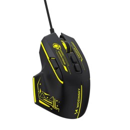 Mysz przewodowa Wozinsky WMGK-1181W gamingowa optyczna 7200 DPI z podświetleniem - czarno-żółta