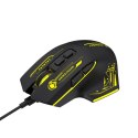 Mysz przewodowa Wozinsky WMGK-1181W gamingowa optyczna 7200 DPI z podświetleniem - czarno-żółta