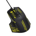 Mysz przewodowa Wozinsky WMGK-1181W gamingowa optyczna 7200 DPI z podświetleniem - czarno-żółta