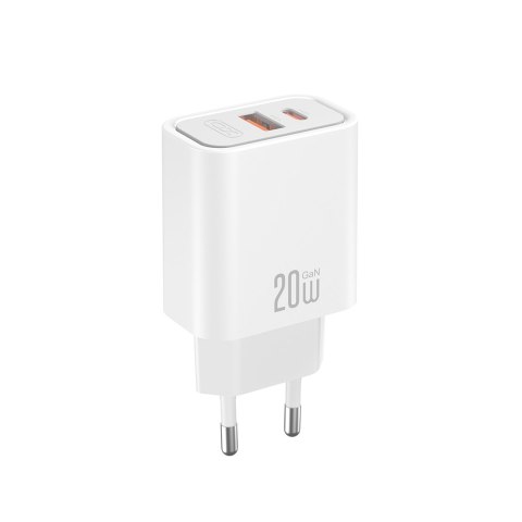XO ładowarka sieciowa CE40 PD 20W 1x USB-C 1x USB biała