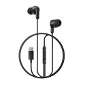 XO słuchawki przewodowe EP84 USB-C dokanałowe czarne