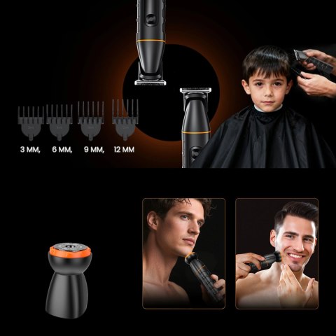 Trymer MAXGROOM LK-892 wielofunkcyjny z wymiennymi końcówkami - czarny