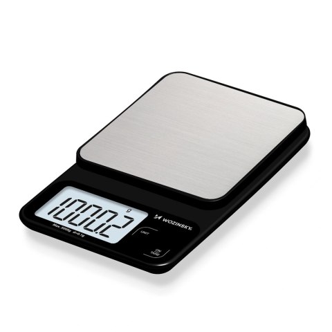 Waga kuchenna Wozinsky WAK-2252 dokładna z dużym wyświetlaczem LCD do 5 kg - czarna