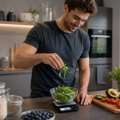 Waga kuchenna Wozinsky WAK-2252 dokładna z dużym wyświetlaczem LCD do 5 kg - czarna