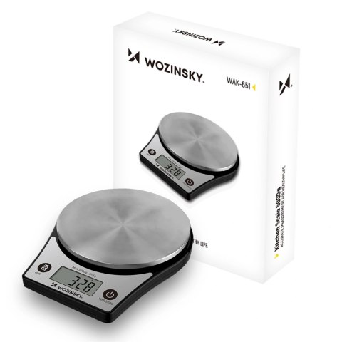 Waga kuchenna Wozinsky WAK-651 z wyświetlaczem LCD do 5 kg - czarna