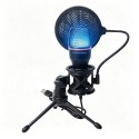 Wozinsky mikrofon do komputera studyjny gamingowy USB Statyw RGB - czarny