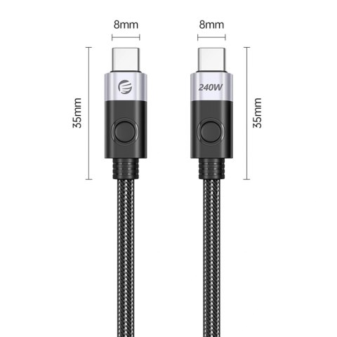 Kabel Orico CC240 USB-C do USB-C 240 W USB4 40 Gb/s 8K 60 Hz 0.5 m - czarny