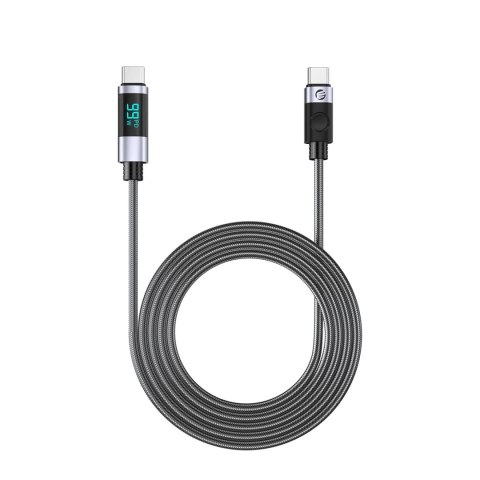 Kabel Orico LDC2C USB-C - USB-C PD 100 W z wyświetlaczem LED 480 Mb/s 2 m - 2szt. - czarny