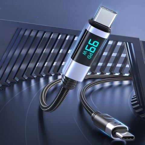 Kabel Orico LDC2C USB-C - USB-C PD 100 W z wyświetlaczem LED 480 Mb/s 2 m - 2szt. - czarny