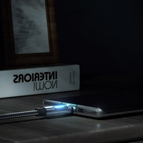 Kabel Orico LDC2C USB-C - USB-C PD 100 W z wyświetlaczem LED 480 Mb/s 2 m - 2szt. - czarny