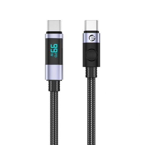 Kabel Orico LDC2C USB-C - USB-C PD 100 W z wyświetlaczem LED 480 Mb/s 3 m - czarny