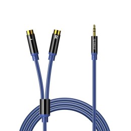 Kabel audio Orico AXRF mini jack 3.5 mm do 2x RCA żeńskiego 2 m - niebieski