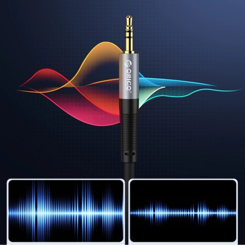 Kabel audio Orico AXRF mini jack 3.5 mm do 2x RCA żeńskiego 5 m - czarny