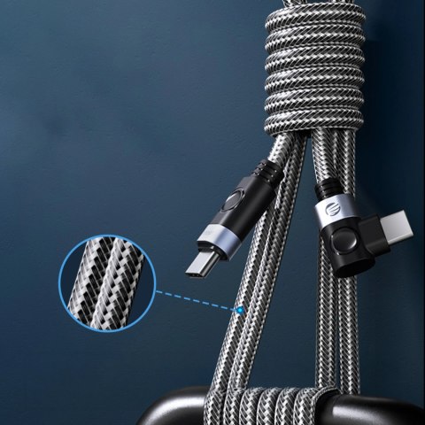 Kabel kątowy Orico C2CWT USB-C do USB-C PD 100 W 20 Gb/s 4K 60 Hz 2 m - czarny