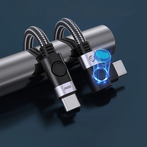 Kabel kątowy Orico C2CWT USB-C do USB-C PD 100 W 20 Gb/s 4K 60 Hz 2 m - czarny