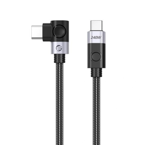 Kabel kątowy Orico CW240 USB-C do USB-C PD 240 W 2 m - czarny