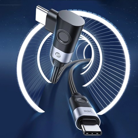 Kabel kątowy Orico CW240 USB-C do USB-C PD 240 W 2 m - czarny
