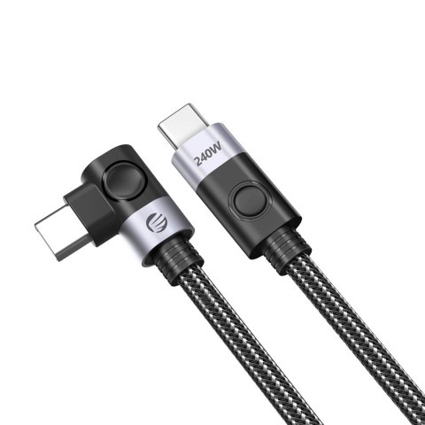 Kabel kątowy Orico CW240 USB-C do USB-C PD 240 W 20 Gb/s 0.5 m - czarny