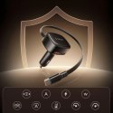 Ładowarka samochodowa Orico FC-66-1A2C 66W z wbudowanym zwijanym kablem USB-C - czarna