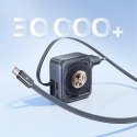 Ładowarka sieciowa Baseus EnerCore CJ11 100W z portami USB-A oraz USB-C i ze zwijanym kablem USB-C - czarna