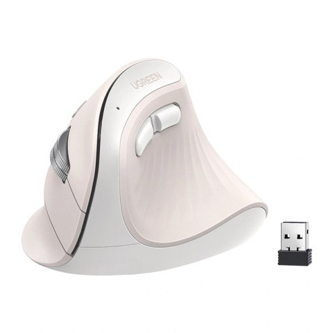 Mysz pionowa UGREEN MU008MINI BT 2.4G (biała)