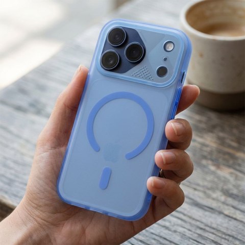 Etui na iPhone 13 PRO Aurora zgodne z MagSafe niebieskie