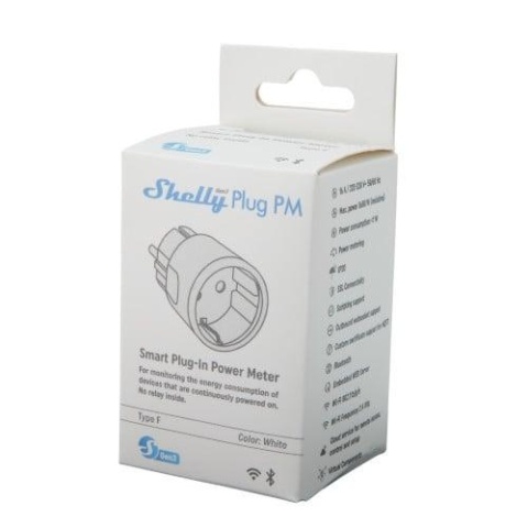 Inteligentne gniazdko 13A Shelly Plug PM Gen3 Matter biały