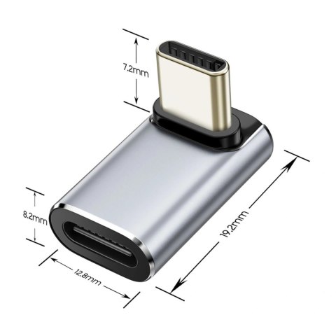 Adapter kątowy Tech-Protect Ultraboost AA03 USB-C - szary