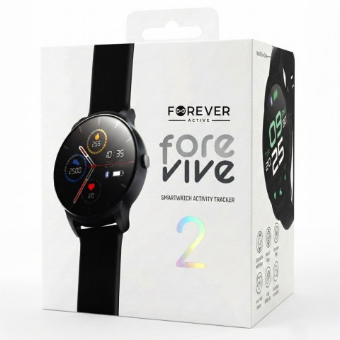 Forever smartwatch ForeVive 2 SB-330 czarny z głośnikiem bluetooth 3W