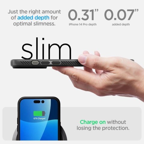 Etui Spigen Liquid Air na iPhone 14 Pro - czarny mat
