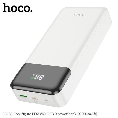 Powerbank Hoco 20000 mAh QC3.0 PD 3A 20W J102A biały