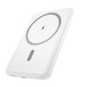 Powerbank zgodny z MagSafe Hoco 5000 mAh QC PD 2A 20W ultra-cienki J140A biały