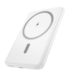 Powerbank zgodny z MagSafe Hoco 5000 mAh QC PD 2A 20W ultra-cienki J140A biały