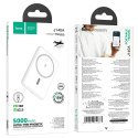 Powerbank zgodny z MagSafe Hoco 5000 mAh QC PD 2A 20W ultra-cienki J140A biały