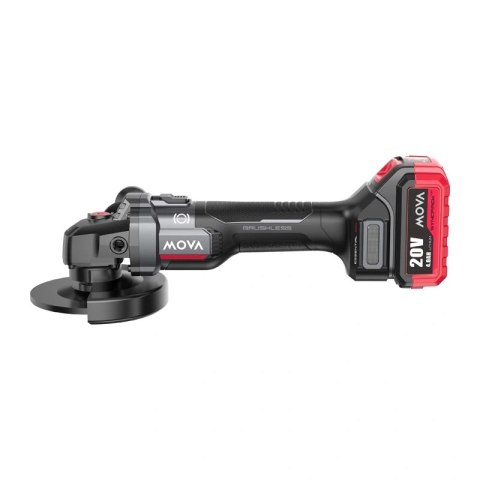 Szlifierka kątowa bezszczotkowa MOVA PG125K 20V 900W 125mm (bateria i ładowarka w zestawie)