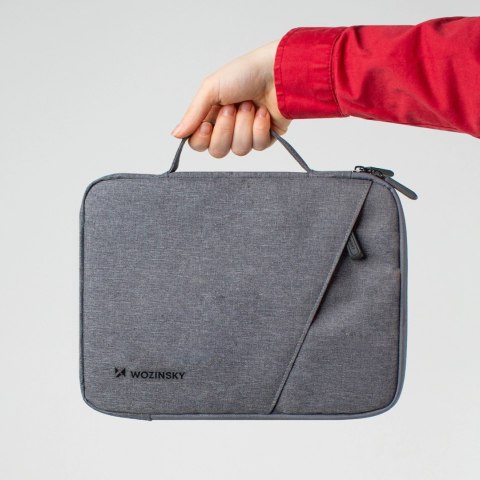 Torba na laptop Wozinsky WTNP-11G 10-11" z chowaną rączką - szara