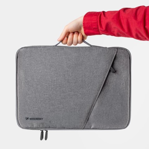 Torba na laptop Wozinsky WTNP-15G 15.6" z chowaną rączką - szara