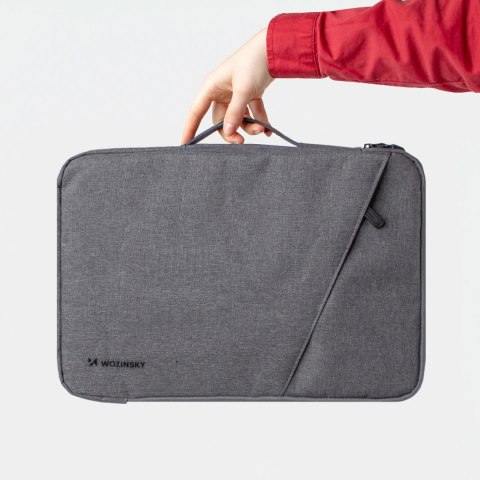 Torba na laptop Wozinsky WTNP-17G 17" z chowaną rączką - szara