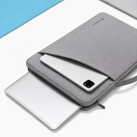 Torba na laptop Wozinsky WTNP-17G 17" z chowaną rączką - szara