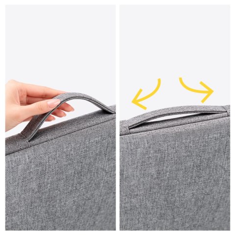 Torba na laptop Wozinsky WTNP-17G 17" z chowaną rączką - szara