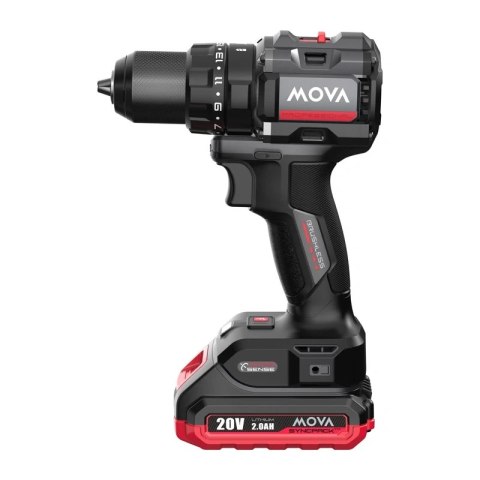 Wiertarka udarowa bezszczotkowa MOVA PD80IK 20V 80Nm (bateria i ładowarka w zestawie)
