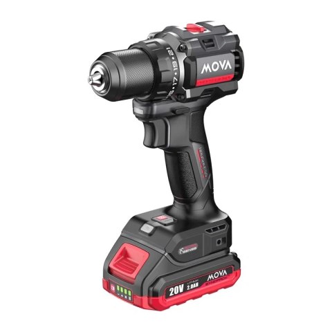 Wiertarko-wkrętarka bezszczotkowa MOVA PD80K 20V 80Nm (bateria i ładowarka w zestawie)