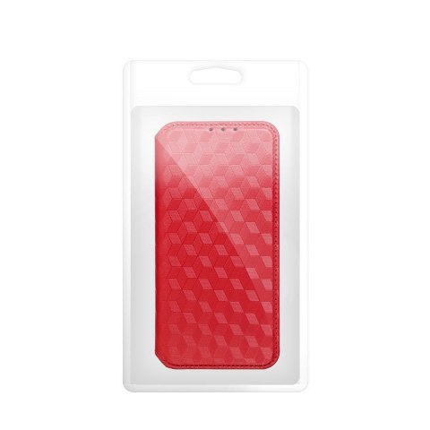 Etui z klapką na Motorola G17 POWER Cubic Book czerwone
