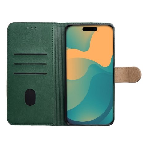 Etui z klapką na Motorola G57 POWER Split Book zielono-złote