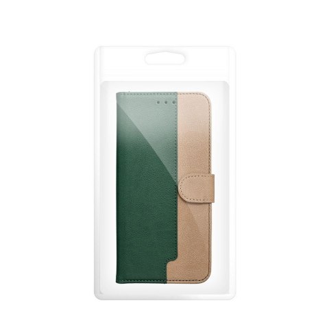 Etui z klapką na Motorola G57 POWER Split Book zielono-złote