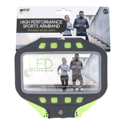 Futerał sportowy na ramię (4,7" - 6,1") z podświetleniem LED GEAR Sport ArmBand LED XL czarny