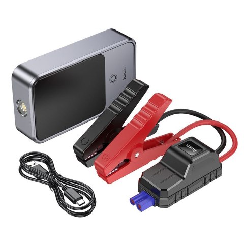 Powerbank 10000 mAh 2,4A 18W z funkcją rozruchu samochodu Hoco QS7 metaliczny szary