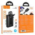 Powerbank 10000 mAh QC PD 22,5W z wbudowanymi kablami USB C + Lightning Hoco J162 czarny