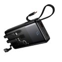 Powerbank 10000 mAh QC PD 2A 22,5W z wbudowanymi kablami USB A + USB C + Lightning + Micro USB Hoco J156 czarny