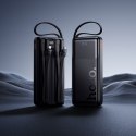 Powerbank 10000 mAh QC PD 2A 22,5W z wbudowanymi kablami USB A + USB C + Lightning + Micro USB Hoco J156 czarny